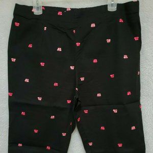 White Stag Multi Color Butterfly Capri Pants Size 18